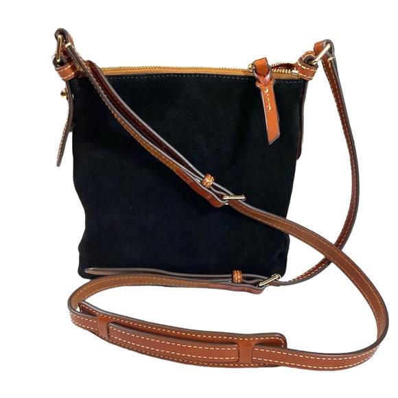 Dooney & Bourke Black Suede Crossbody Bag - Picture 4 of 12